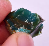 5.6grs GEM SILICA CHRYSOCOLLA CHALCEDONY LILY MINE PERU ROUGH SB256