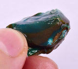 5.6grs GEM SILICA CHRYSOCOLLA CHALCEDONY LILY MINE PERU ROUGH SB256