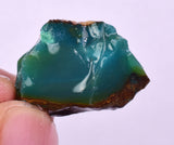 5.2grs GEM SILICA CHRYSOCOLLA CHALCEDONY LILY MINE PERU ROUGH SB257