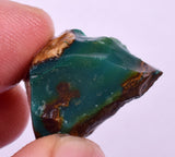 5.2grs GEM SILICA CHRYSOCOLLA CHALCEDONY LILY MINE PERU ROUGH SB257