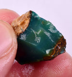 5.2grs GEM SILICA CHRYSOCOLLA CHALCEDONY LILY MINE PERU ROUGH SB257