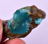 3.4grs GEM SILICA CHRYSOCOLLA CHALCEDONY LILY MINE PERU ROUGH SB259