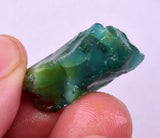 2.7grs GEM SILICA CHRYSOCOLLA CHALCEDONY LILY MINE PERU ROUGH SB260