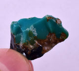 1.6grs GEM SILICA CHRYSOCOLLA CHALCEDONY LILY MINE PERU ROUGH SB261