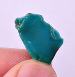1.6grs GEM SILICA CHRYSOCOLLA CHALCEDONY LILY MINE PERU ROUGH SB261