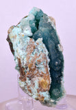6.1cms DRUZY CHRYSOCOLLA QUARTZ CRYSTAL LILY MINE PERU 2000 YEAR DB327