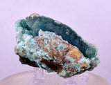 6.1cms DRUZY CHRYSOCOLLA QUARTZ CRYSTAL LILY MINE PERU 2000 YEAR DB327