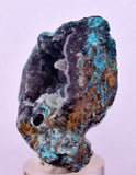 4.5cms DRUZY CHRYSOCOLLA QUARTZ CRYSTAL LILY MINE PERU 2000 YEAR DB328