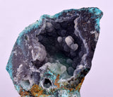 4.5cms DRUZY CHRYSOCOLLA QUARTZ CRYSTAL LILY MINE PERU 2000 YEAR DB328