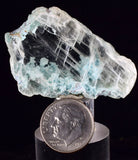 4.5cms GEM CHRYSOCOLLA INSIDE SELENITE CRYSTAL LILY MINE 2000 DISCOVERY PERU TB140
