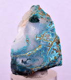 4.1cms DRUZY CHRYSOCOLLA QUARTZ CRYSTAL LILY MINE PERU 2000 YEAR DB330