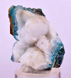 4.1cms DRUZY CHRYSOCOLLA QUARTZ CRYSTAL LILY MINE PERU 2000 YEAR DB330