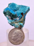 2.9cms DRUZY CHRYSOCOLLA QUARTZ CRYSTAL LILY MINE PERU 2000 YEAR DB333