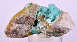 5cms DRUZY CHRYSOCOLLA QUARTZ CRYSTAL LILY MINE PERU 2000 YEAR DB334