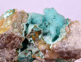 5cms DRUZY CHRYSOCOLLA QUARTZ CRYSTAL LILY MINE PERU 2000 YEAR DB334