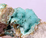 5cms DRUZY CHRYSOCOLLA QUARTZ CRYSTAL LILY MINE PERU 2000 YEAR DB334