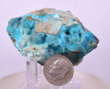 5.7cms DRUZY CHRYSOCOLLA QUARTZ CRYSTAL LILY MINE PERU 2000 YEAR DB335