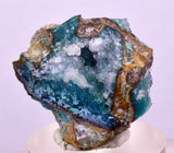 2.6cms DRUZY CHRYSOCOLLA QUARTZ CRYSTAL LILY MINE PERU 2000 YEAR DB336