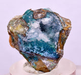 2.6cms DRUZY CHRYSOCOLLA QUARTZ CRYSTAL LILY MINE PERU 2000 YEAR DB336