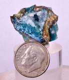 2.6cms DRUZY CHRYSOCOLLA QUARTZ CRYSTAL LILY MINE PERU 2000 YEAR DB336