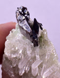 6.4cms RED HUBNERITE QUARTZ CRYSTALS MINERAL SPECIMEN COLLECTOR PERU MB212
