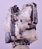 4.2cms RED HUBNERITE QUARTZ CRYSTALS MINERAL SPECIMEN COLLECTOR PERU MB213