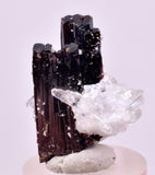 2.9cms RED HUBNERITE QUARTZ CRYSTALS MINERAL SPECIMEN COLLECTOR PERU MB216