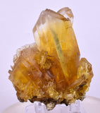 5.9cms GOLDEN SELENITE TWIN CRYSTAL PERU MINERAL SPECIMEN TB145