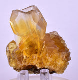 5.9cms GOLDEN SELENITE TWIN CRYSTAL PERU MINERAL SPECIMEN TB145