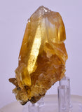 5.9cms GOLDEN SELENITE TWIN CRYSTAL PERU MINERAL SPECIMEN TB145