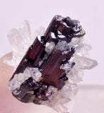 3.3cms RED HUBNERITE QUARTZ CRYSTALS MINERAL SPECIMEN COLLECTOR PERU MB221