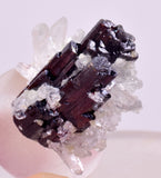 3.3cms RED HUBNERITE QUARTZ CRYSTALS MINERAL SPECIMEN COLLECTOR PERU MB221