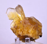 5.9cms GOLDEN SELENITE TWIN CRYSTAL PERU MINERAL SPECIMEN TB145