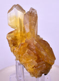 5.9cms GOLDEN SELENITE TWIN CRYSTAL PERU MINERAL SPECIMEN TB145