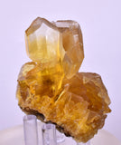 5.9cms GOLDEN SELENITE TWIN CRYSTAL PERU MINERAL SPECIMEN TB145