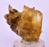 3.2cms GOLDEN SELENITE TWIN CRYSTAL PERU MINERAL SPECIMEN TB146