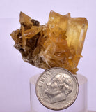 3.2cms GOLDEN SELENITE TWIN CRYSTAL PERU MINERAL SPECIMEN TB146
