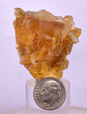4.1cms GOLDEN SELENITE TWIN CRYSTAL PERU MINERAL SPECIMEN TB147