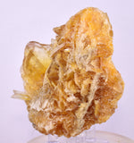 9.5cms GOLDEN SELENITE TWIN CRYSTAL PERU MINERAL SPECIMEN TB148