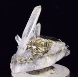 3cms PYRITE CUBIC QUARTZ PERU SHINY CRYSTALS MINERAL COLLECTOR MB178