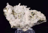 8.3cms PYRITE CUBIC QUARTZ PERU SHINY CRYSTALS MINERAL COLLECTOR MB179