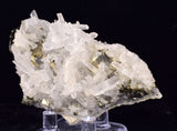 8.3cms PYRITE CUBIC QUARTZ PERU SHINY CRYSTALS MINERAL COLLECTOR MB179