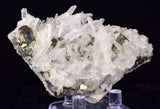 8.3cms PYRITE CUBIC QUARTZ PERU SHINY CRYSTALS MINERAL COLLECTOR MB179