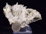 8.3cms PYRITE CUBIC QUARTZ PERU SHINY CRYSTALS MINERAL COLLECTOR MB179