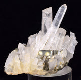 3.8cms PYRITE CUBIC QUARTZ PERU SHINY CRYSTALS MINERAL COLLECTOR MB182