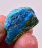 8Grams  BLUE OPAL PERU ROUGH SCENIC CARIBEAN TURQUOISE COLOR OB206