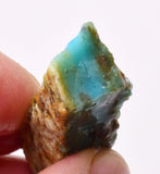 15Grams  BLUE OPAL PERU ROUGH SCENIC CARIBEAN TURQUOISE COLOR OB207