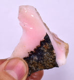 67grams GEM PINK OPAL PERU ROUGH ANGEL SKIN TRANSLUCENT CORAL COLOR PB117