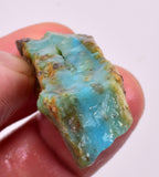 15Grams  BLUE OPAL PERU ROUGH SCENIC CARIBEAN TURQUOISE COLOR OB207