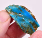 9.3Grams  BLUE OPAL PERU ROUGH SCENIC CARIBEAN TURQUOISE COLOR OB211